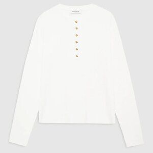 Alessia Long Sleeve Ivory xs Anine Bing